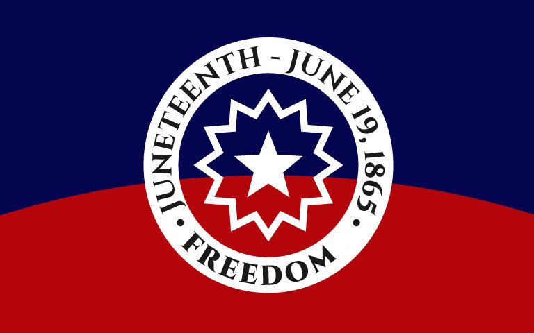 The Juneteenth Flag. Juneteenth - June, 19, 1865. Freedom.